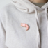 Ceramic brooch "Pink Shrimp"