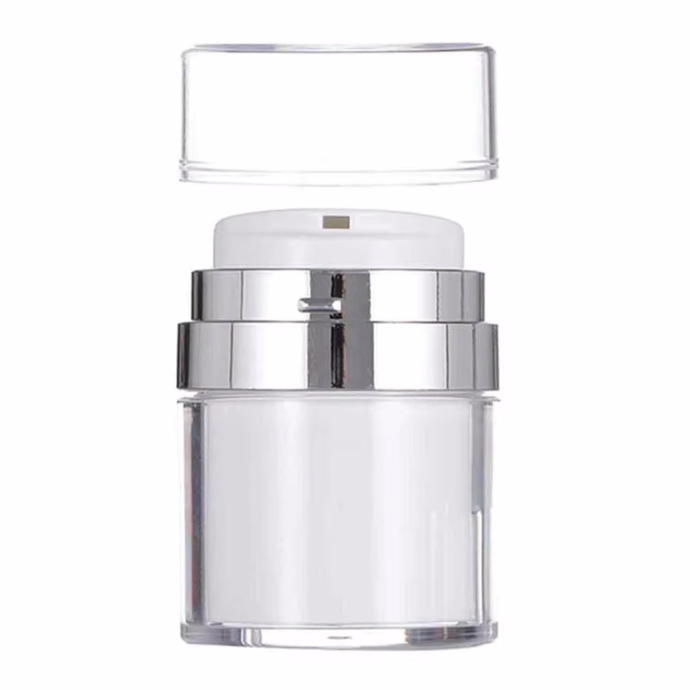 Cosmetic jar with side dispenser 15ml.