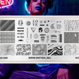 Go!Stamp! Stamping plate - №57 Webpunk - @kuftyreva_nails