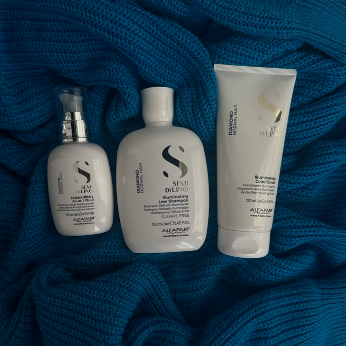 Shampoo for normal hair, giving shine Sdl Diamond Iluminating Low Shampo, 250 ml Alfaparf