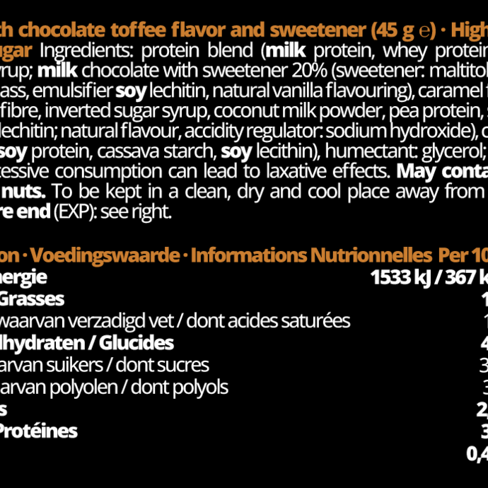 Stacker2 Europe 30% Protein Bar 45gr (Chocolate Toffee)