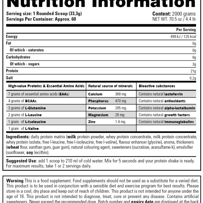 Stacker2 Europe Daily Protein 2000gr (მარწყვი/Strawberry)