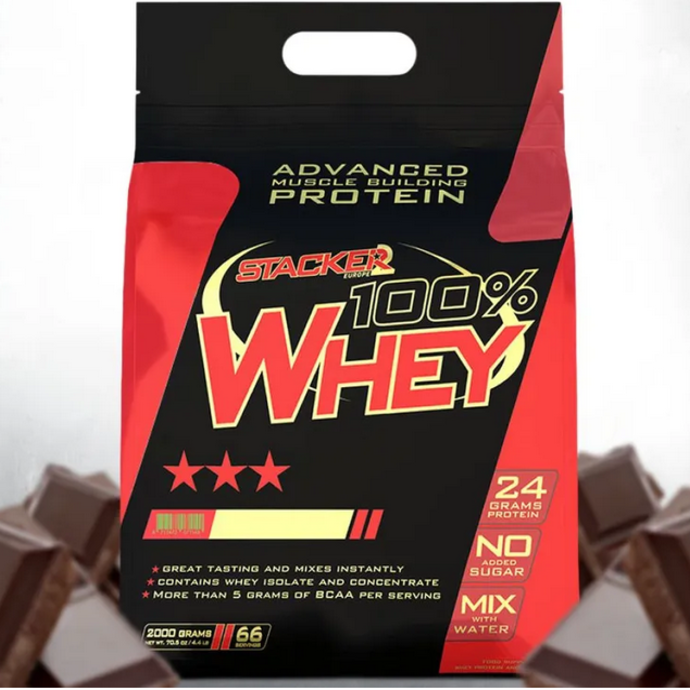 Stacker2 Europe 100% Whey პროტეინი 2000gr (შოკოლადი/Chocolate)