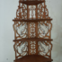 The middle shelf for icons. Size 38 * 80 cm, four levels. A tree, painted. Suitable for nine icons