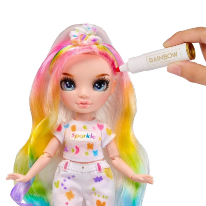 Rainbow High Color&Create თოჯინა კომპლექტით შემოქმედებისთვის