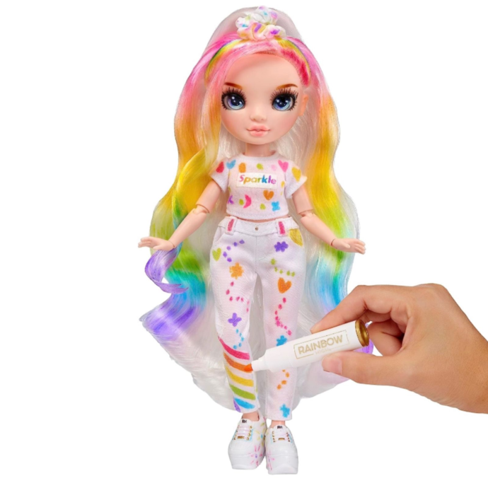 Rainbow High Color&Create თოჯინა კომპლექტით შემოქმედებისთვის