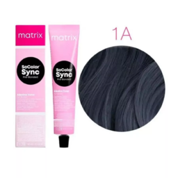 Matrix SoColor - წინასწარ შეკრული კრემის ფერი 1A ლურჯი-შავი (90 მლ)