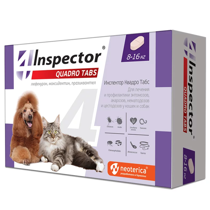 Antiparasitic tablets for dogs and cats